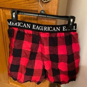 American eagle plaid red  boxer shorts